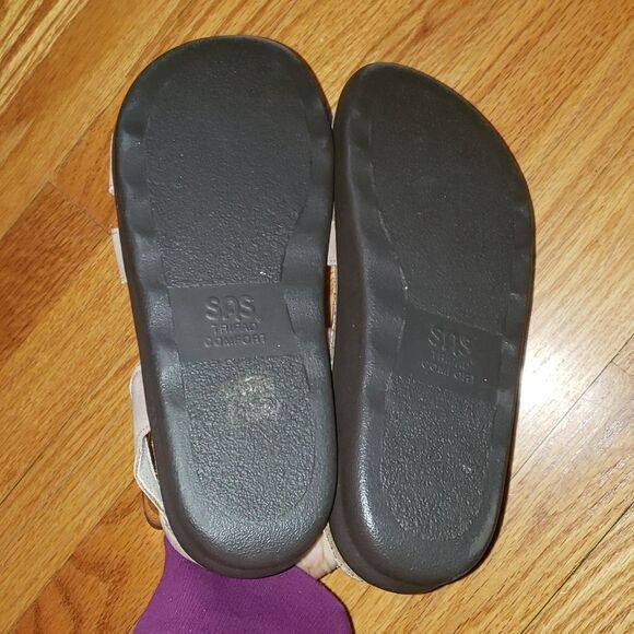 SAS Tan Leather Slingback Sandals - Picture 6 of 7